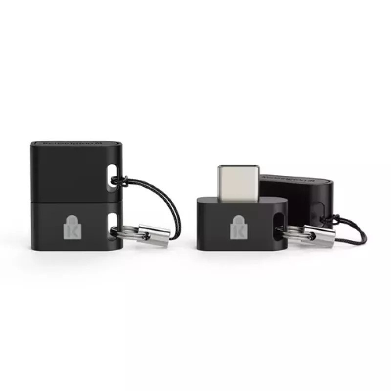 Kensington VeriMark IT 2.0 Leitor de impressões digitais, USB-C, FIDO2, Windows Hello, preto