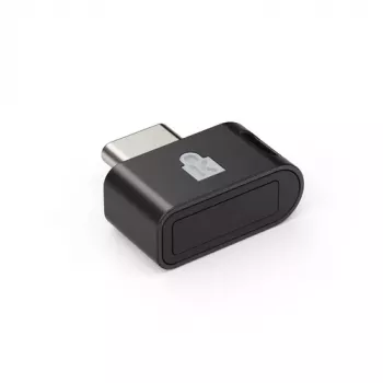 Leitor de impressões digitais Kensington VeriMark IT 2.0, USB-C, FIDO2, Windows Hello, preto