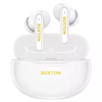 Buxton BTW 7200 Tuya Auscultadores intra-auriculares sem fios com estojo de carregamento, branco