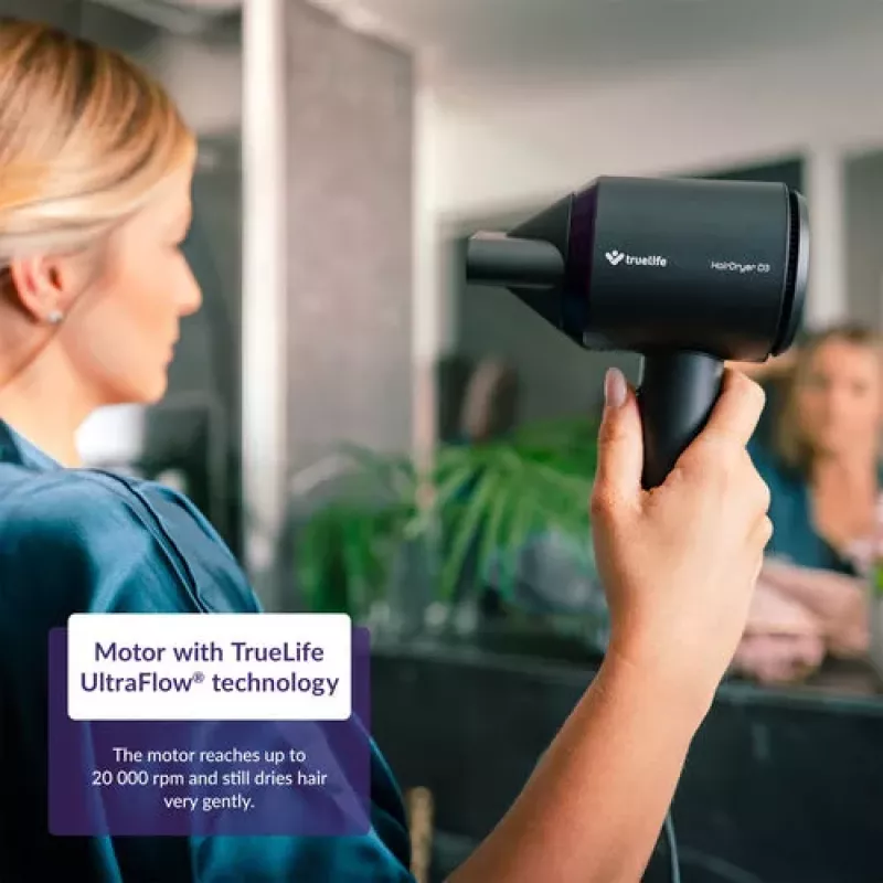 Secador de cabelo TrueLife HairDryer D3 1800 W preto