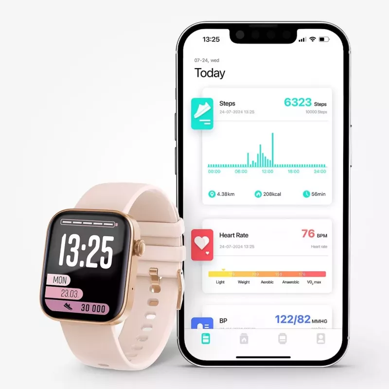 Smartwatch LAMAX BCool2 Plus 1,8 polegadas ecrã tátil TFT dourado
