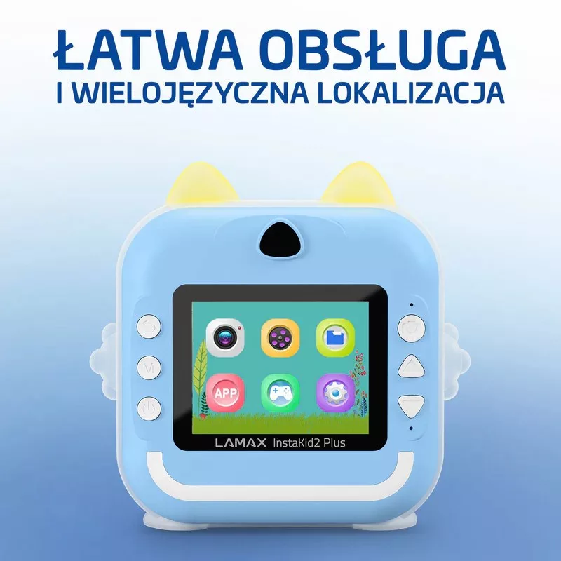 Máquina fotográfica infantil LAMAX InstaKid2 Plus, azul