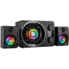 Coluna Bluetooth portátil Rampage RMS-G8 25W com iluminação RGB, TWS, rádio FM, preto