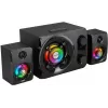 Coluna Bluetooth portátil Rampage RMS-G8 25W com iluminação RGB, TWS, rádio FM, preto