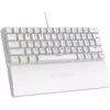 Teclado gaming mecânico Rampage PLOWERK60 blue switch branco 60% RGB USB-C