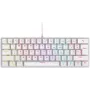 Teclado gaming mecânico Rampage PLOWERK60 blue switch branco 60% RGB USB-C