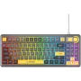 Rampage CYCLONE KNOB RGB 90% Teclado gaming de membrana com fio, preto