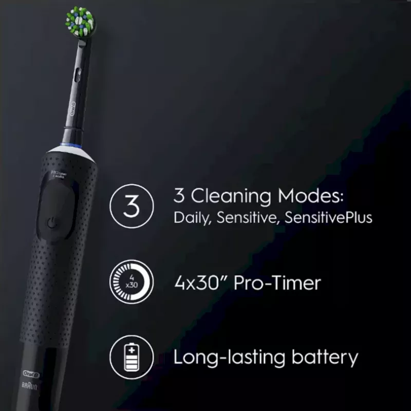 Oral-B Vitality Pro Clean CrossAction escova de dentes elétrica, preto