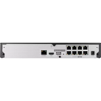 Hanwha Vision Gravador de Vídeo em Rede 8 Canais IP H.265 60Mbps sem Disco Rígido HDMI PoE Switch