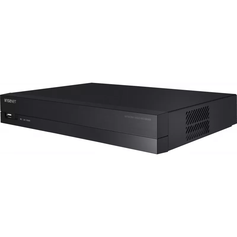 Hanwha Vision Gravador de Vídeo em Rede 8 Canais IP H.265 60Mbps sem Disco Rígido HDMI PoE Switch