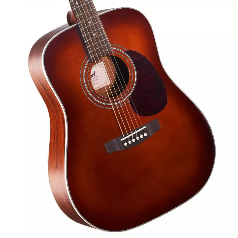 Cort Earth 70 BR guitarra acústica - Dreadnought, tampo maciço em abeto Sitka, fundo e ilhargas em mogno, Natural Satin