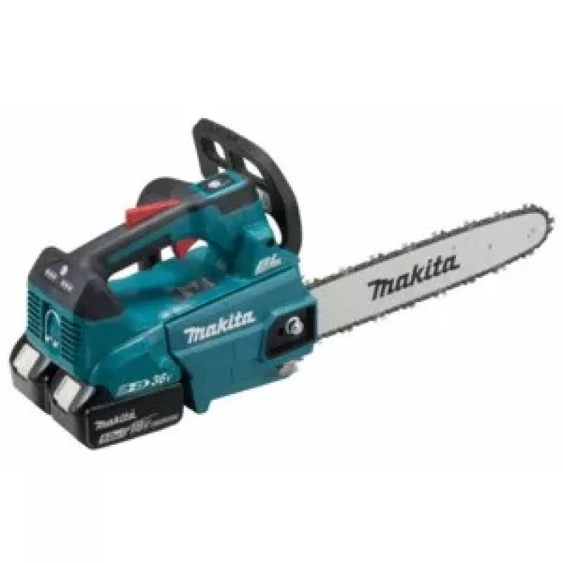 Motosserra a bateria MAKITA DUC306PT2B 36V (2x18V) lâmina 30cm 2 baterias de 5,0Ah e carregador duplo