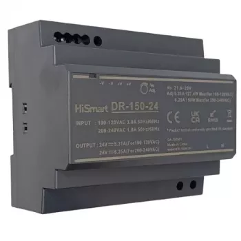 Fonte de alimentação comutada para calha DIN HISMART DR-150-24 24V 6,25A 150W