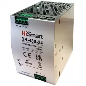 Fonte de alimentação para calha DIN HISMART DR-480-24 24V 20A 480W