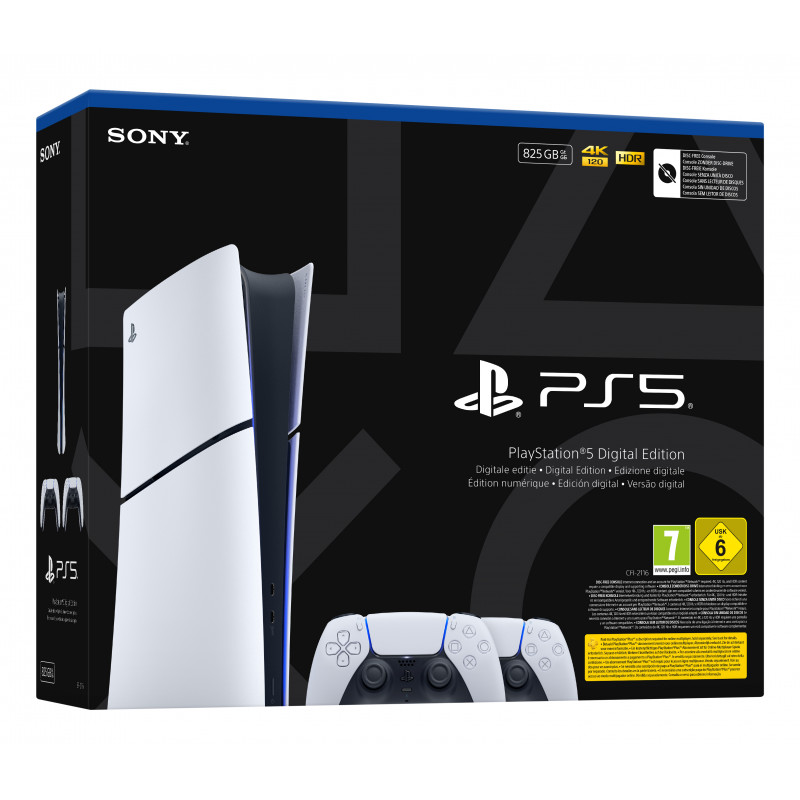 Consola Sony PlayStation 5 Digital Edition Slim (CFI-2116B01Y) com comando sem fios DualSense - branco