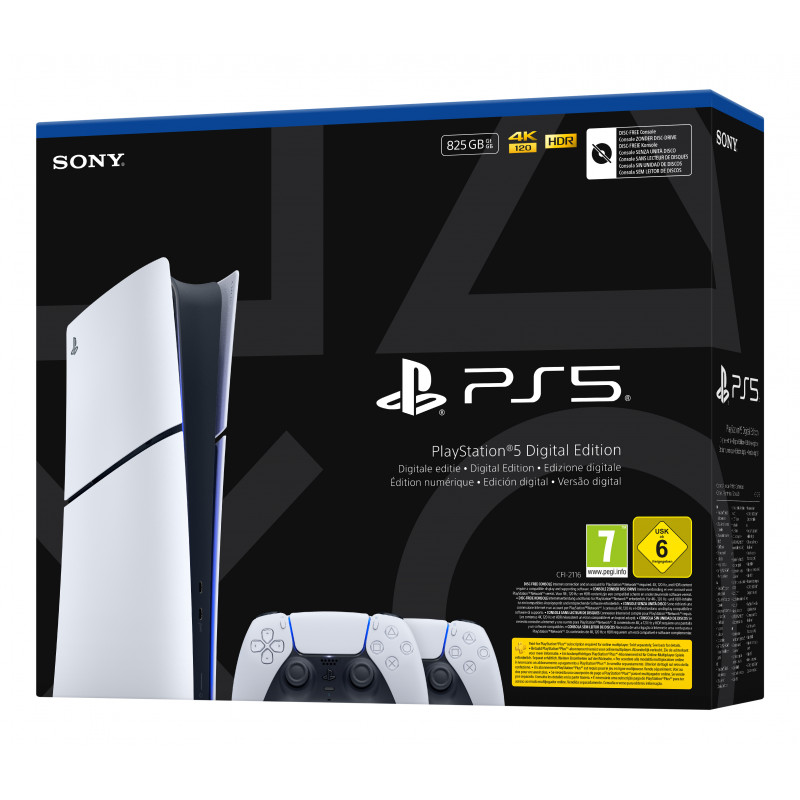 Consola Sony PlayStation 5 Digital Edition Slim (CFI-2116B01Y) com comando sem fios DualSense - branco