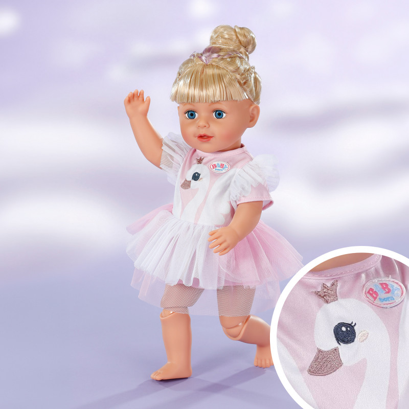 Vestido de cisne BABY born 43cm ZAPF CREATION roupa para boneca