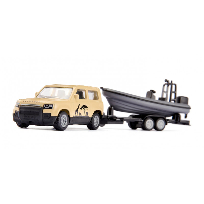 SIKU Blister Land Rover Defender Safari com barco