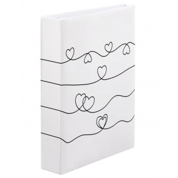 Hama Heart Waves Álbum de fotografias, 10x15 cm, 200 fotografias, encadernado, branco
