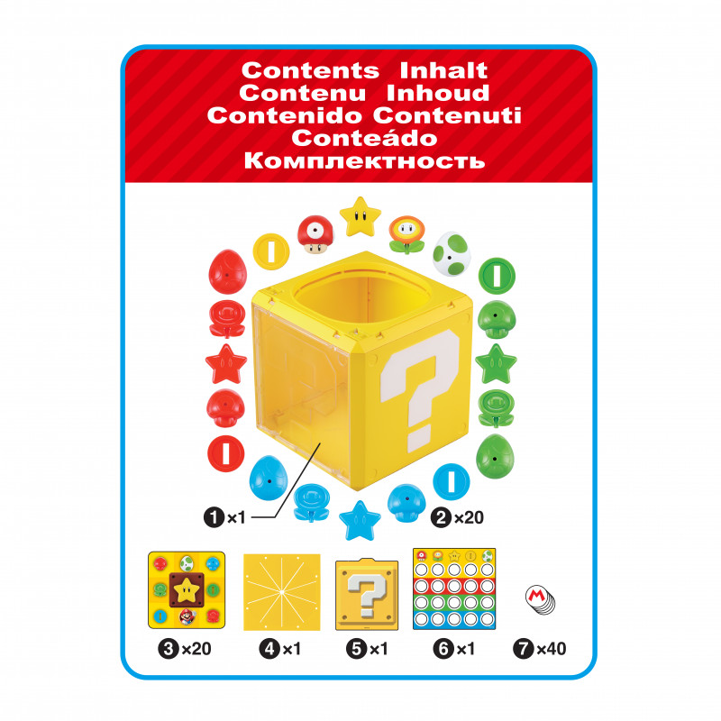 Jogo de empilhar Super Mario Question Block EPOCH Games