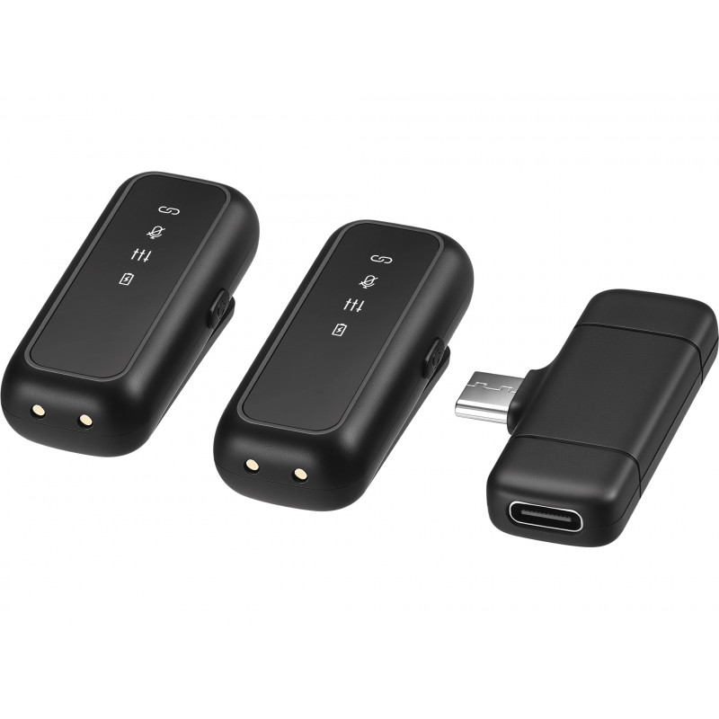 SANDBERG Streamer USB-C Wireless Mic x2 - Conjunto de microfone duplo - 20 Hz - 20 kHz