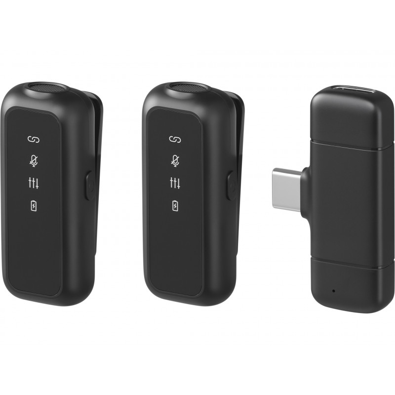 SANDBERG Streamer USB-C Wireless Mic x2 - Conjunto de microfone duplo - 20 Hz - 20 kHz