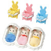 Sylvanian Families conjunto de início com trigémeos - conjunto de acessórios de cuidados para bebé
