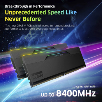 Kit de memória KLEVV CRAS V RGB 32GB (2x16GB) DDR5 6000MHz CL30