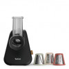 Ralador e espiralizador elétrico TEFAL MB77EN, 260 W, 5 cones, preto/prateado