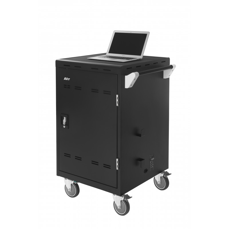 Trolley para portátil LEBA Flex 24 para 24 portáteis até 15,6 polegadas - cinzento-claro/antracite
