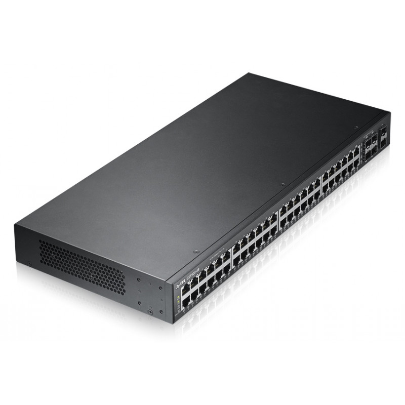 Switch Gigabit Smart Managed ZyXEL GS1920-48 de 48 portas com 4 uplinks SFP e PoE+ (375W)