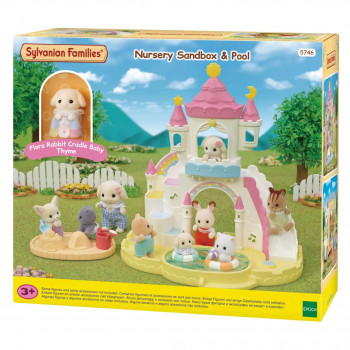 EPOCH Sylvanian Families jardim de infância conjunto de brincar caixa de areia e piscina