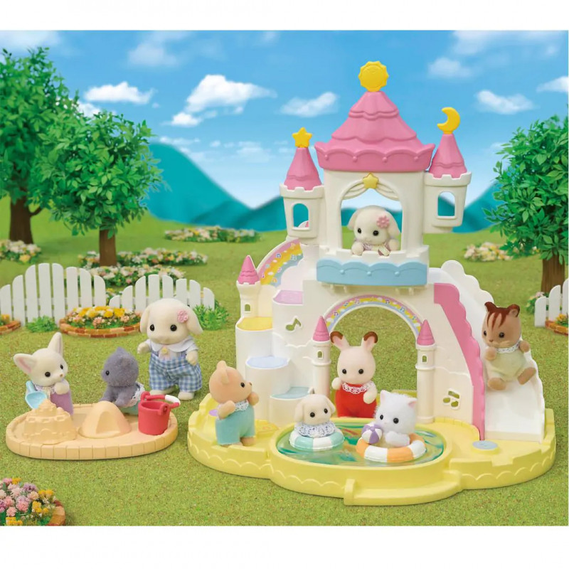 EPOCH Sylvanian Families jardim de infância conjunto de brincar caixa de areia e piscina