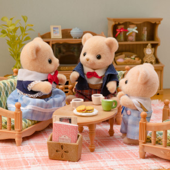 EPOCH Sylvanian Families família Biscuit Bear - 4 figuras colecionáveis