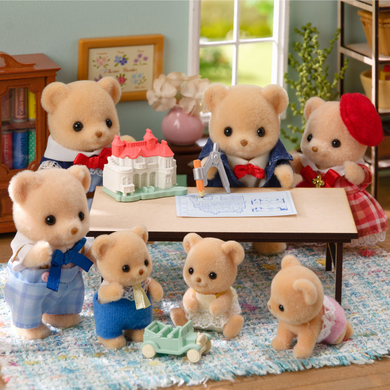 EPOCH Sylvanian Families família Biscuit Bear - 4 figuras colecionáveis