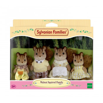Conjunto de figuras Epoch Sylvanian Families família de esquilos