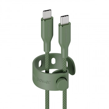 Cabo PanzerGlass Racing 60W USB-C para USB-C 1,2 m verde