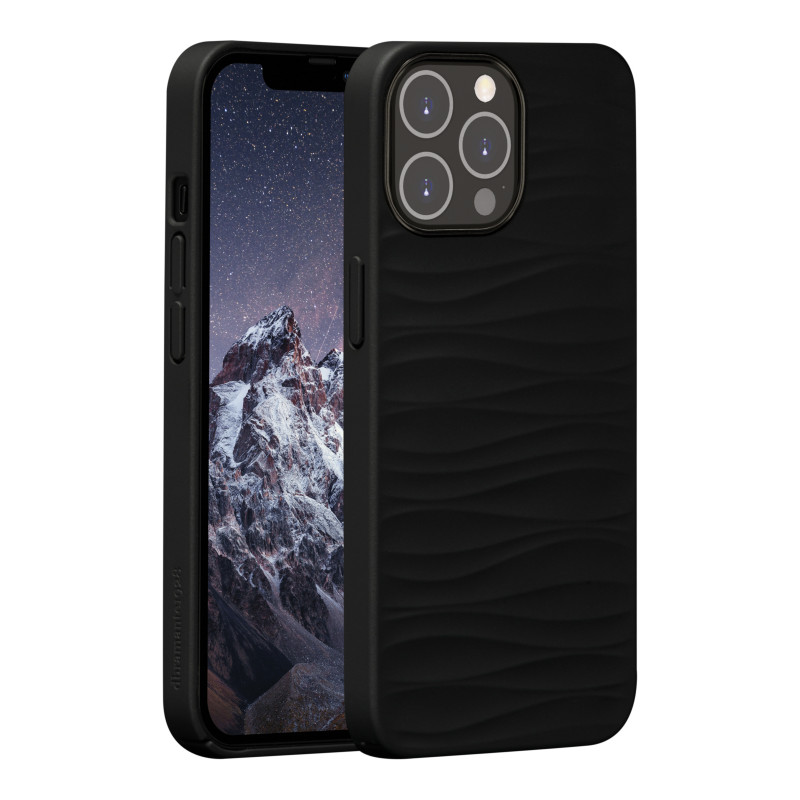 Capa dbramante1928 Dune para iPhone 14 Pro preta em pele plena flor