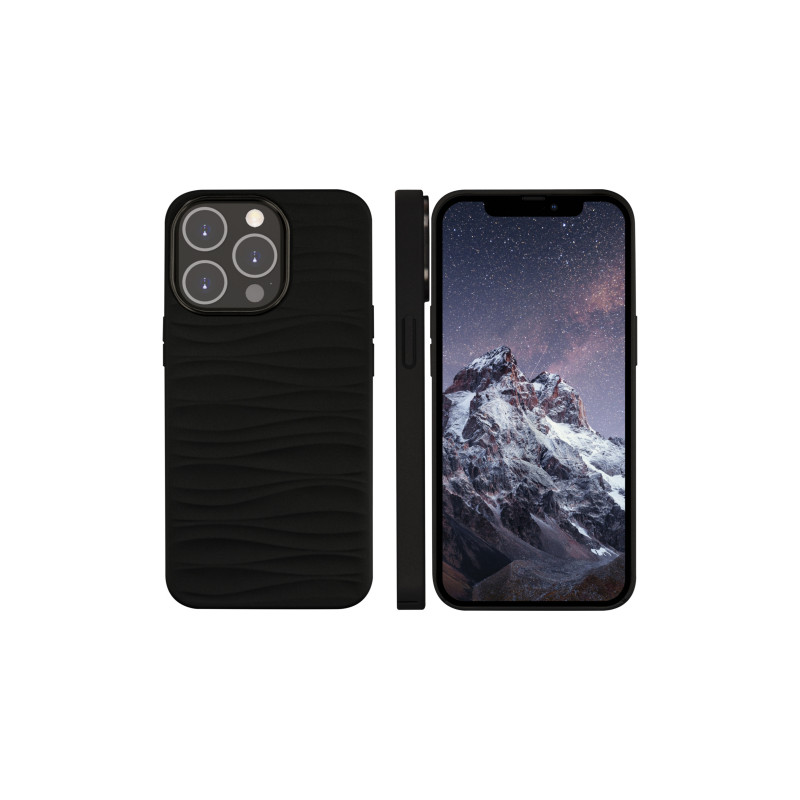 Capa dbramante1928 Dune para iPhone 14 Pro preta em pele plena flor