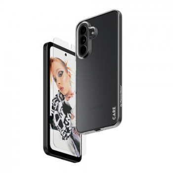 Conjunto de proteção PanzerGlass Hoops 2-in-1 Ultra-Wide Fit para ecrã e câmara para Samsung Galaxy S26+ – castanho