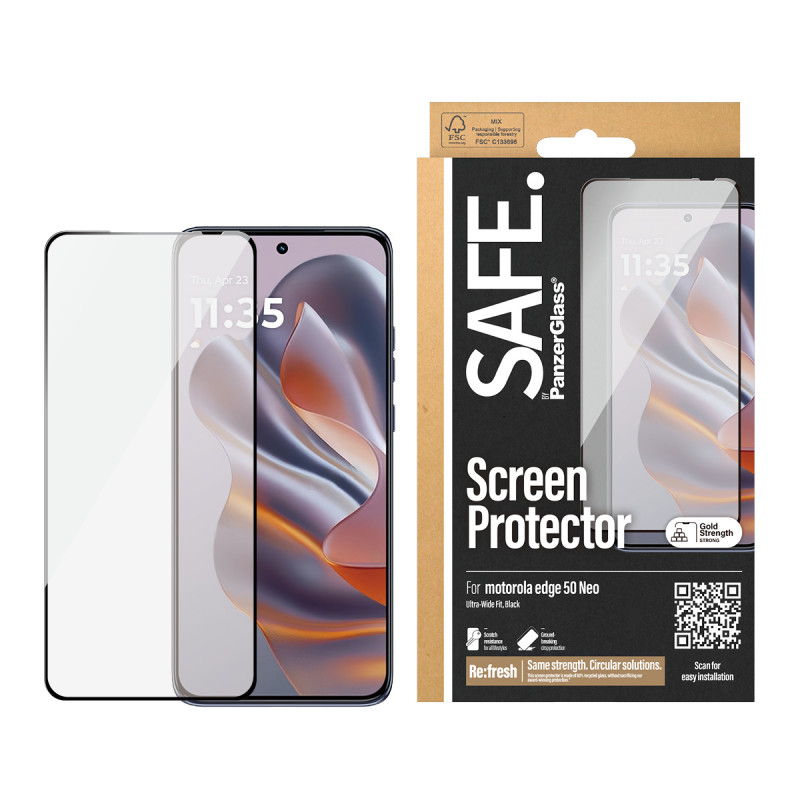Proteção de ecrã SAFE by PanzerGlass Motorola Edge 50 Neo Ultra-Wide Fit SAFE95985