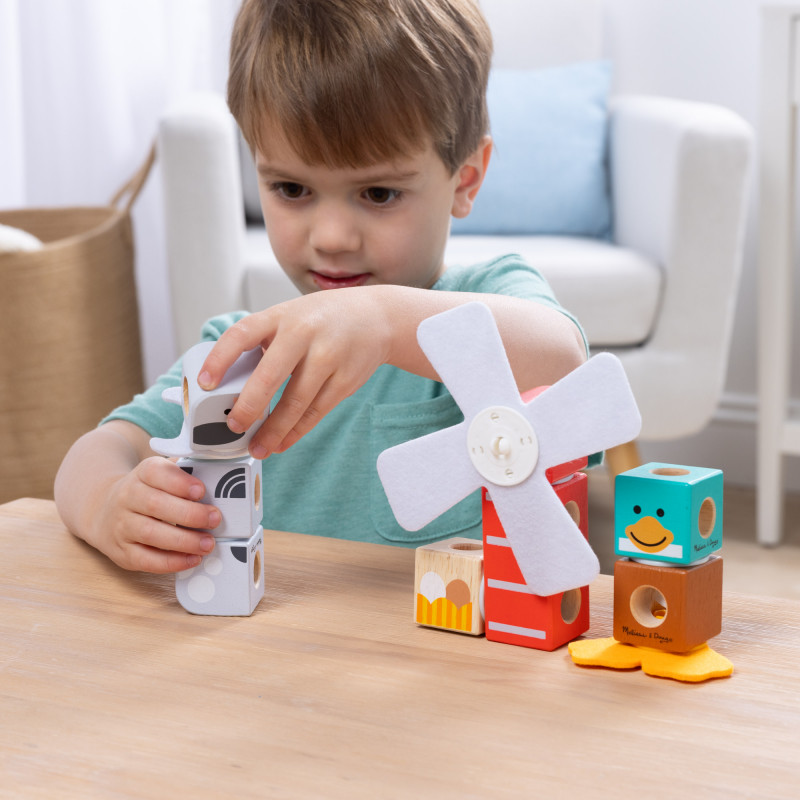 Melissa & Doug Blockables Conjunto Amigos da quinta
