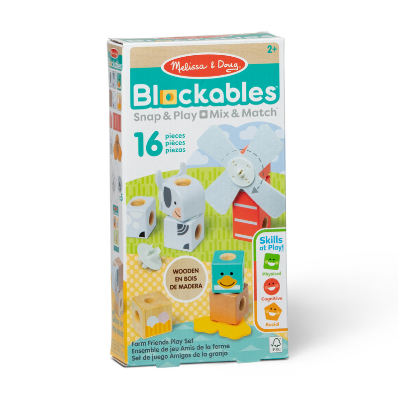 Melissa & Doug Blockables Conjunto Amigos da quinta