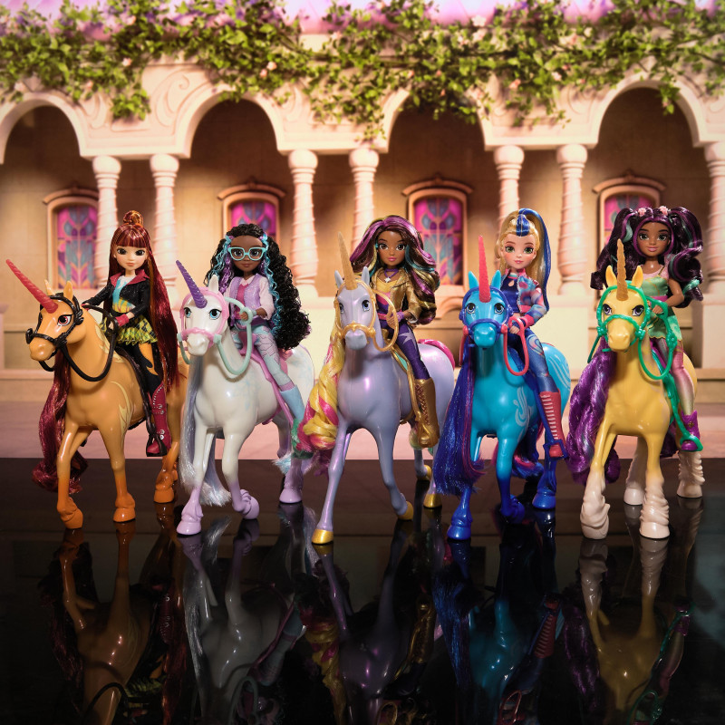 Spin Master Unicorn Academy - conjunto de figuras Glacier unicórnio e Ava cavaleira