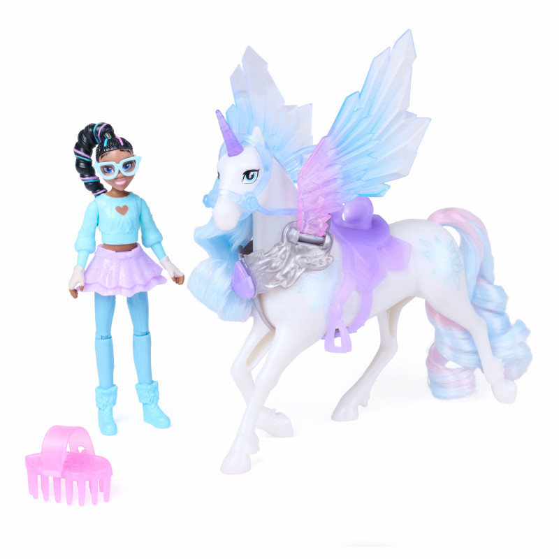 Spin Master Unicorn Academy Wing Magic Layla e Glacier conjunto de brincar
