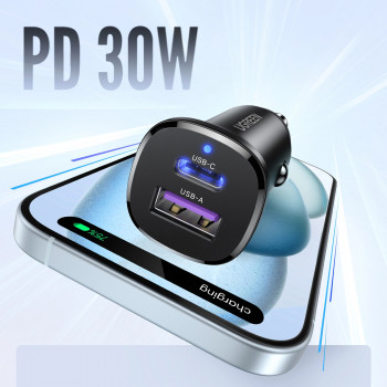 UGREEN EC305 Carregador de parede 30W USB-C + USB-A PD 3.0 PPS Quick Charge 3.0 preto