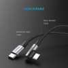 Cabo angular USB-C para USB-C UGREEN QC 3.0 PD 3A 60W 1m preto