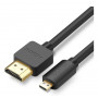 UGREEN HD127 Cabo Micro-HDMI para HDMI 4K 3D 1m preto