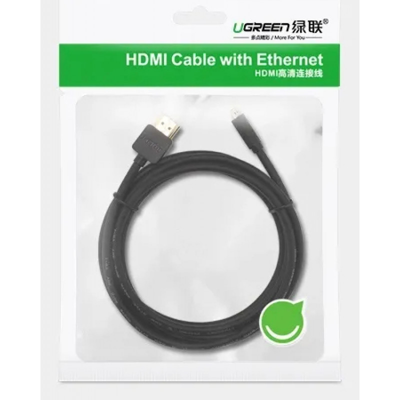UGREEN HD127 Cabo Micro-HDMI para HDMI 4K 3D 1m preto