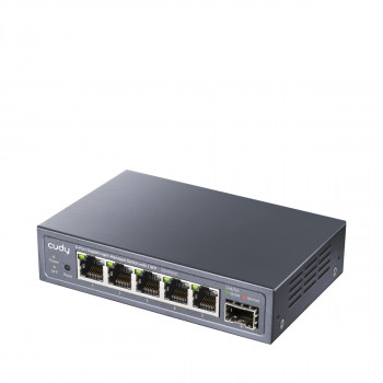 CUDY GS105ES1 Switch Gigabit Light Managed de 5 portas com 1 SFP, 4 RJ45, VLAN, QoS, Desktop